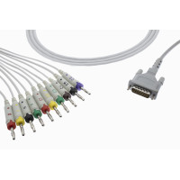 BPL -NK 10 LEAD ECG PATIENT CABLE – 4MM BANANA WITH UNDERCUT GRAY – WIE COMPATIBLE