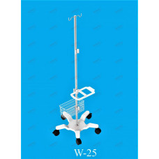 TROLLEY ROLLMOUNT BASE IV STAND WITH BASKET 
